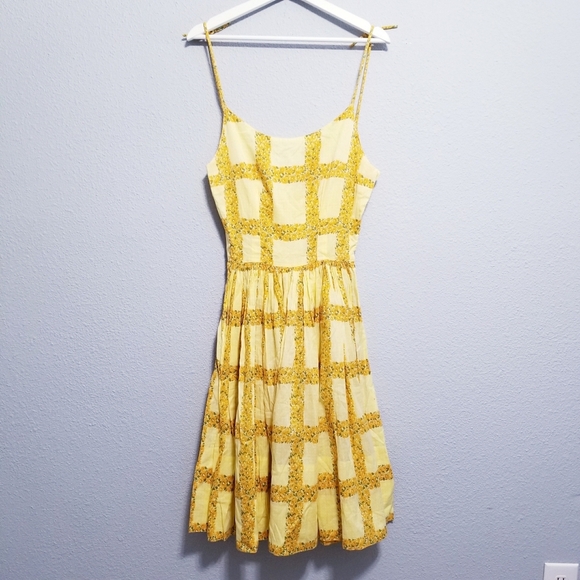 Vintage 50's 60's Mid Century glam Mad Men print summer party dress - Picture 2 of 4